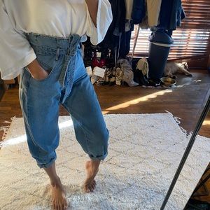 Zara size 2 jeans oversized look.